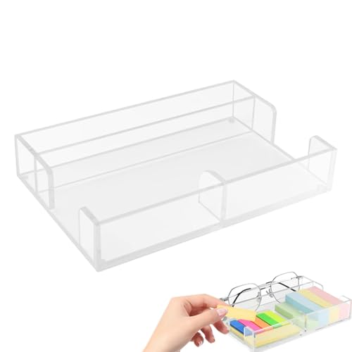 Notepad Organizer Holder | Clear Acrylic Holder | Sticky Note Dispenser | Desk Note Organizer | Dorm Room Organizer | Acrylic Note Holder Dispenser Stand for Dorm Room and Home Desk Organizer von Byeaon