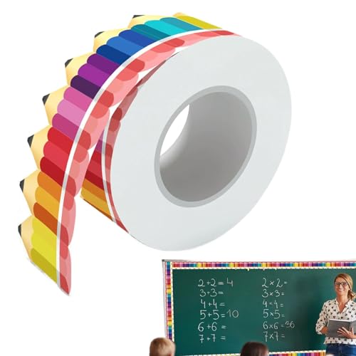 Pencil Border Trim | Bulletin Board Decorations | Classroom Decor Trim | 65ft Bulletin Board Border | Educational Bulletin Board Trim | Decorative Classroom Accents for Window, Daycare von Byeaon