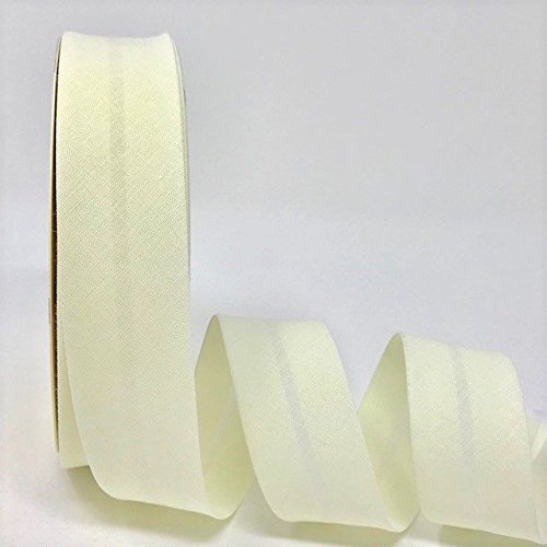 Byetsa Antik Weiß 30 mm Polycotton Schrägband auf einer 25 m Rolle von Byetsa