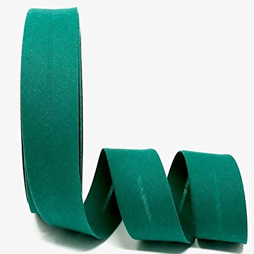 Byetsa Forest grün 30 mm Polycotton Schrägband auf einer 25 m Rolle von Byetsa