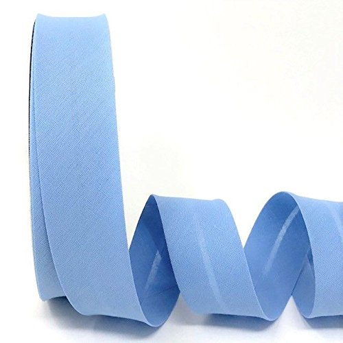 Byetsa Periwinkle 30 mm Polycotton Schrägband auf einer 25 m Rolle von Byetsa