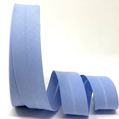 Byetsa Sky Blau 30 mm Polycotton Schrägband auf einer 25 m Rolle von Byetsa