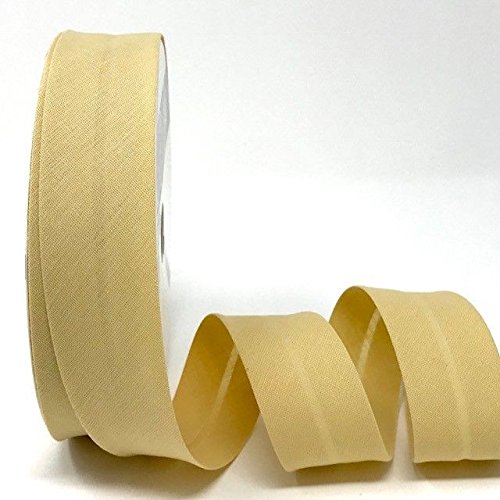 Byetsa ecru 30 mm Polycotton Schrägband auf einer 25 m Rolle von Byetsa