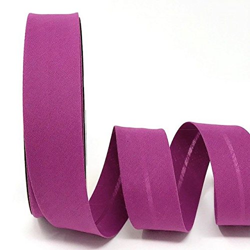 Byetsa magenta 30 mm Polycotton Schrägband auf einer 25 m Rolle von Byetsa