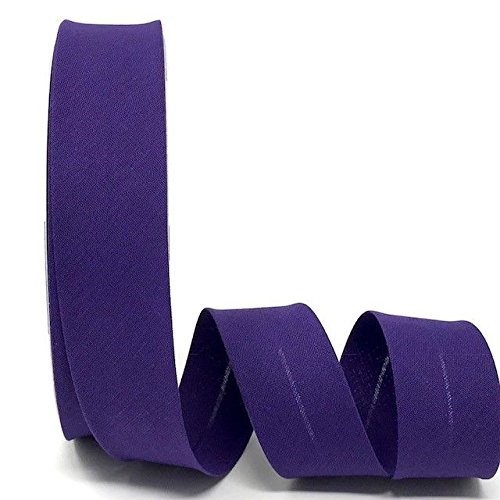 Byetsa violett 30 mm Polycotton Schrägband auf einer 25 m Rolle von Byetsa