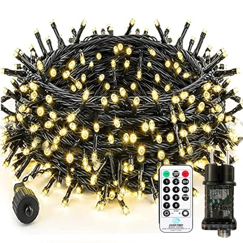 Bzavor Lichterkette Außen und Innen,35M 30 LED mit Fernbedienung Timer Merkfunktion Steckdose IP65 Wasserdicht,Weihnachtsbeleuchtung,Lichterkette mit Stecker,Lichterkette lnnen für Weihnachten Deko von Bzavor