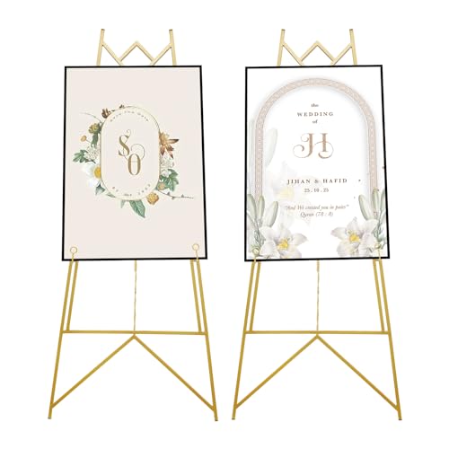 Staffelei Ständer für Hochzeitsschild Poster Ständer, Staffelei Hochzeit 2er Pack, Staffeleien für Hochzeit Poster Innen Außen von C-Juzarl