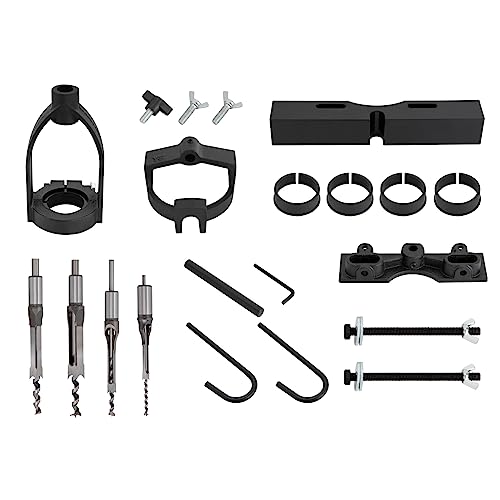 Vierkant-Stemmbohrer Lochsäge Stemmmaschine Meißel Bohrer Quadratlöcher Locator, Stemmmaschine FüR Holz,MeißEl Mortising Mortise Locator Set FüR Bohrmaschine von C-Juzarl