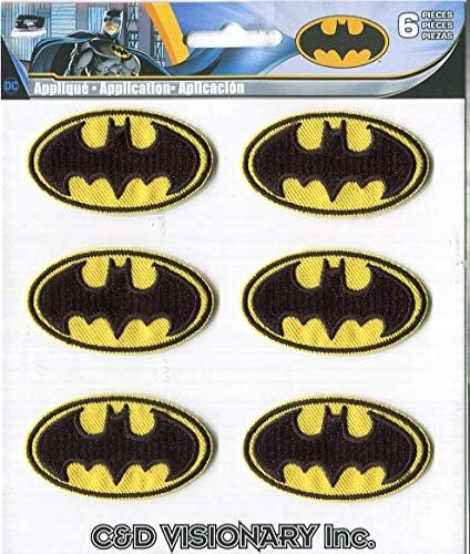 C&D Visionary Aufnäher, Design: DC Comics Batman-Symbol, aus Polyester-Mischgewebe, 5,1 x 2,5 cm von C&D Visionary