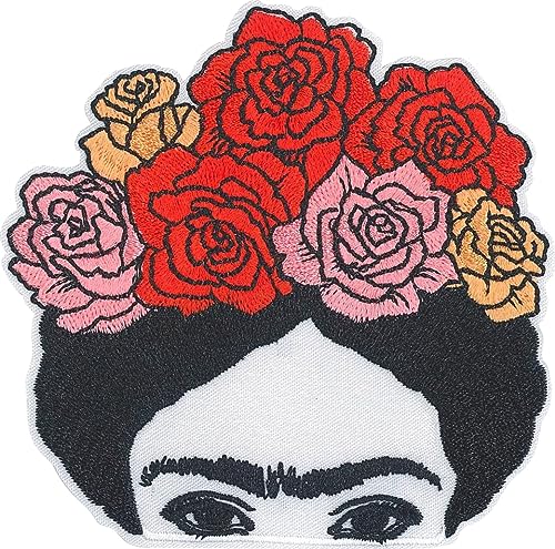 C&D Visionary Frida Kahlo Blumenkrone Patch schwarz weiß rot von C&D Visionary