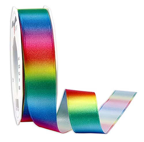 C.E. Pattberg Prasent-Rainbow Bedrucktes Band, bunt, 20 m Länge, 25 mm Breite, Polyester von C.E. Pattberg