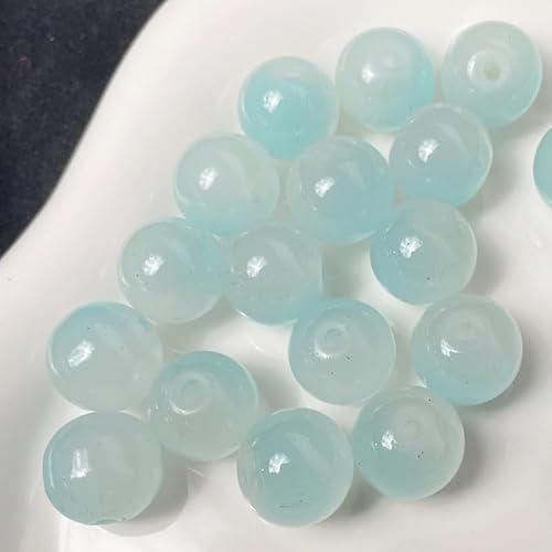 100 Stück 8mm Glasperlen Glasperlen für DIY Armband Schmuckherstellung (Hellblau) von C.X.Y.