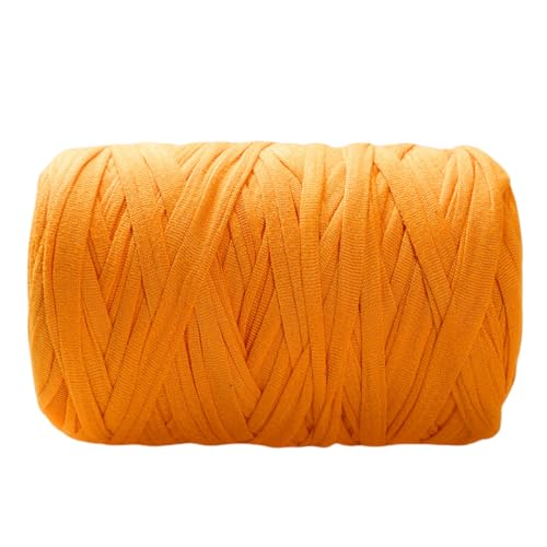 Häkelgarn 200 g – Weiches, recyceltes und elastisches Garn für Strickarbeiten, Taschen, Teppiche, Dekorationen – verschiedene Farben (Orange) von C.X.Y.