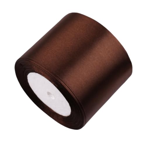 Satinband 22 m x 8 cm, Polyester-Satin für Dekorationen Verpackung Bonboniere (braun) von C.X.Y.