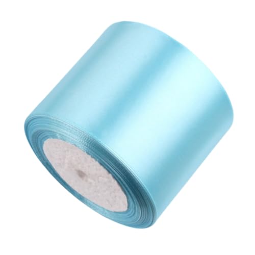 Satinband 22 m x 8 cm, Polyester-Satin für Dekorationen Verpackung Bonboniere (hellblau) von C.X.Y.