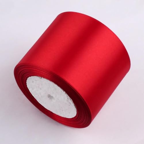 Satinband 22 m x 8 cm, Polyester-Satin für Dekorationen Verpackung Gastgeschenke (rot) von C.X.Y.