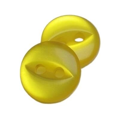 CAAXAINGJIAG Nähertknopf Perlmuttknöpfe, 10 Stück, 14 mm, Polyester-Knopf, süße Fischaugen-Schnalle, Nähknopf, Zubehör, Hemdknopf aus Kunstharz for Heimwerker(Yellow) von CAAXAINGJIAG