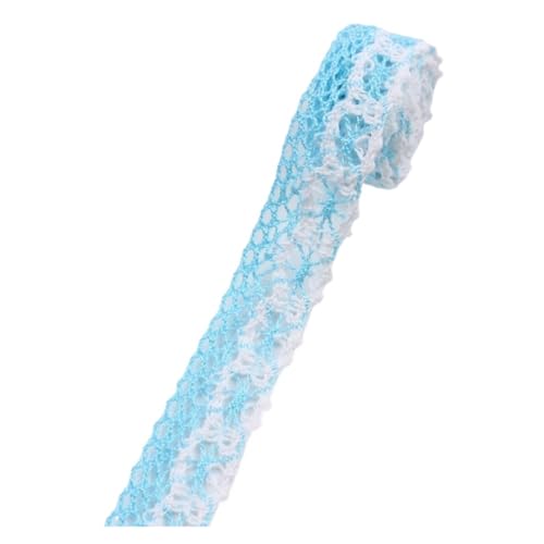 CAAXAINGJIAG Spitzenband. Spitzenband Stoff Nähen DIY Handwerk, Baumwolle Spitzenband Vintage Häkelband Spitzenbordüre for Nähen DIY Hochzeit Kleidung Geschenkbox(Blue) von CAAXAINGJIAG