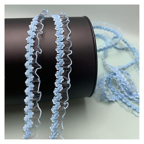 CAAXAINGJIAG Spitzenband. Spitzenband Stoff Nähen DIY Handwerk, elastisches Spitzenband Spitzenstoff Spitzenbesatz Dekoration for Geschenkverpackung Scrapbooking Hochzeit Nähen(Blue) von CAAXAINGJIAG