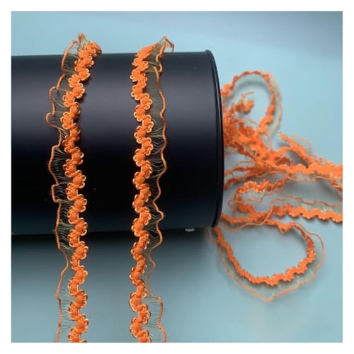 CAAXAINGJIAG Spitzenband. Spitzenband Stoff Nähen DIY Handwerk, elastisches Spitzenband Spitzenstoff Spitzenbesatz Dekoration for Geschenkverpackung Scrapbooking Hochzeit Nähen(Orange) von CAAXAINGJIAG