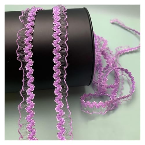 CAAXAINGJIAG Spitzenband. Spitzenband Stoff Nähen DIY Handwerk, elastisches Spitzenband Spitzenstoff Spitzenbesatz Dekoration for Geschenkverpackung Scrapbooking Hochzeit Nähen(Purple) von CAAXAINGJIAG