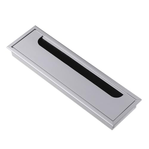 Kabeldurchführungsabdeckung für den Schreibtisch 80x80/160/275mm Aluminium Legierung Draht Loch Abdeckung Computer Tülle Linie Box Büro Schreibtisch Tisch kabel Verschluss Kabel Klemme Hardware(Silver von CAAXAINGJIAG