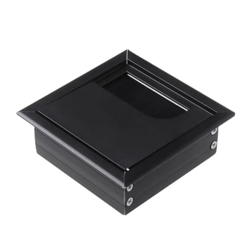 Kabeldurchführungsabdeckung für den Schreibtisch 80x80/160/275mm Aluminium Legierung Draht Loch Abdeckung Computer Tülle Linie Box Büro Schreibtisch Tisch kabel Verschluss Kabel Klemme Hardware(Black, von CAAXAINGJIAG