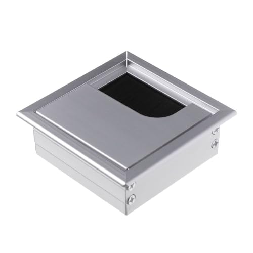 Kabeldurchführungsabdeckung für den Schreibtisch 80x80/160/275mm Aluminium Legierung Draht Loch Abdeckung Computer Tülle Linie Box Büro Schreibtisch Tisch kabel Verschluss Kabel Klemme Hardware(Silver von CAAXAINGJIAG