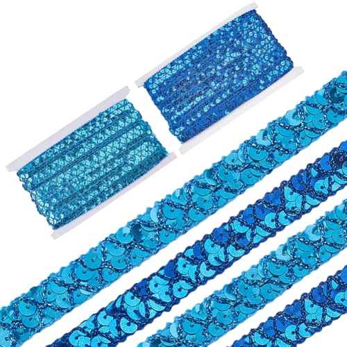 CABODYALS 2 Rolle 26 m 1/2 Zoll Blaues Paillettenband Flach Glitzernd Pailletten Perlenstreifen Metallisch Geflochten Spitze Perlenbänder Masse Zum Nähen Basteln Kleider Kleidung Hochzeit Party Heimde CABODYALS 2 Rolle 26 m 1/2 Zoll Blaues Paillettenband Flach Glitzernd Pailletten Perlenstreifen Metallisch Geflochten Spitze Perlenbänder Masse Zum Nähen Basteln Kleider Kleidung Hochzeit Party Heimde von CABODYALS