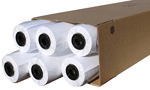 CABRO 501067-50 Qualitäts-Plotterpapier, 6 Rollen, 80 g, 1067 mm x 50 m, Ideal für Pläne, Cad-Skizzen, weiß von CABRO