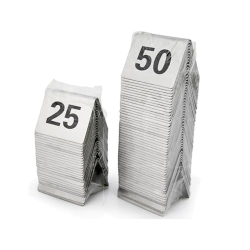 Table number, Tischnummern 1-10 Restaurant, Edelstahl-Tischnummern im Zeltstil 1-10/25/50/100 Restaurant Digitales Nummernschild Tischnummern stapelbar(1 to 50) von CADKF