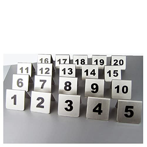 Table number, Tischnummern 1-20 Hochzeitsdekoration, Tischnummernkarten aus Edelstahl, Tischnummern for Sitzzelte in Restaurants, Cafés und Bars, Tischnummernaufkleber for Hochzeiten von CADKF