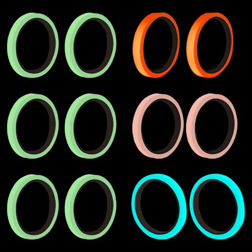 CAIJ 12 Rollen Fluoreszierendes Klebeband Outdoor Neon Tape Wasserdicht Glow in the Dark Klebeband 5m * 10mm Markierungsband Warnband Glow in the Dark Tape für Treppen Wände Halloween Party Dekoration von CAIJ