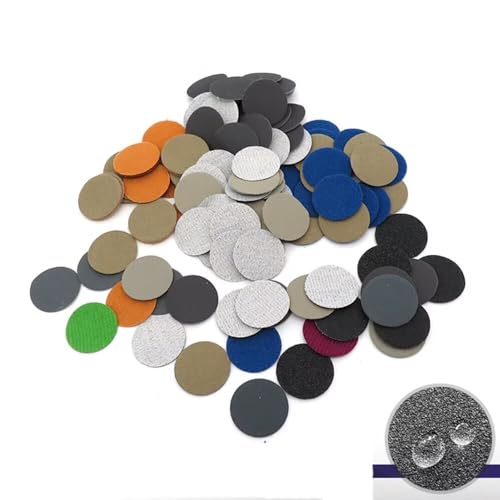 100pcs 1 Zoll 25 mm runde Nass- und Trockenwasser-Schleifscheiben, Körnung 240 Schleifscheiben, Klettverschluss und Schleifscheiben, Schleifpapier, Pad Schleifen von CAIMEI SANDER