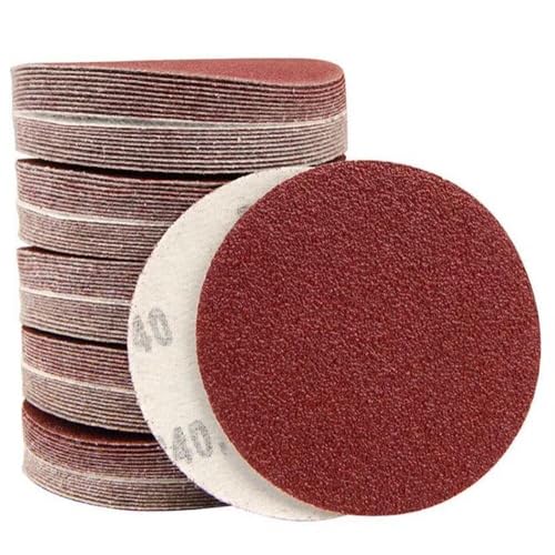 100pcs 1 Zoll 25mm Runde Schleifscheiben Sandpapier, Körnung 80 Haken und Schleife Beflocken Schleifscheiben Pad, Scheiben mit Klettverschluss, für Metall Holz -Single grit set von CAIMEI SANDER