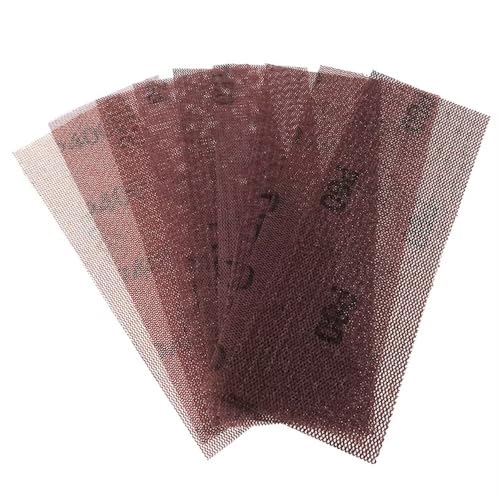 10pcs 70x198mm Staubfreie Schleifscheiben Gitter Mesh Schleifpapier Grit 120 Staubfreies Prozesspolieren für Polierfarbe und Anti-Verstopfung Trockene Sand Mesh Schleifmittel -Single Grit von CAIMEI SANDER