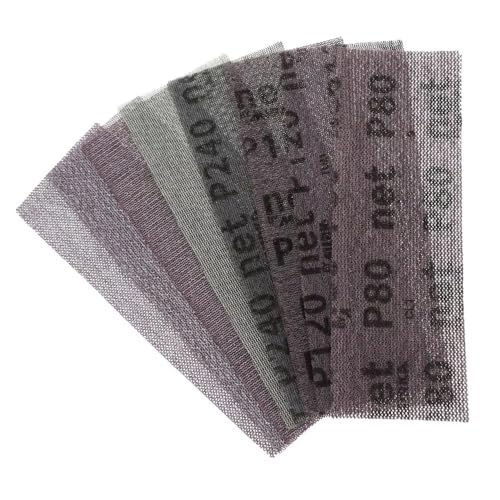 5pcs 70mm*198mm Rectangle Staubfreie Schleifscheiben Gitter-Maschen-Schleifpapier Trockener Sand Mesh Abrasive Anti-Verstopfung Form Polieren und Schleifen Grit-120 von CAIMEI SANDER