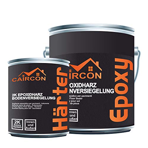 2K Epoxidharz Bodenversiegelung Betonversiegelung mit UV-Schutz Transparent 3Kg von CAIRCON