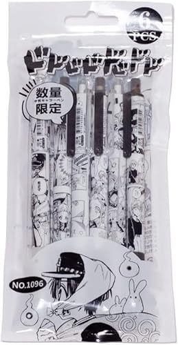 CAIYLAI Hanako-kun Anime-Kugelschreiber, 6 Stück, Toilettenbindung, Anime-Stift, schwarze Tinte, Kugelschreiber, niedliches Schul- und Bürobedarf, Geschenk für Kinder, 0,5 mm (Typ 1) von CAIYLAI