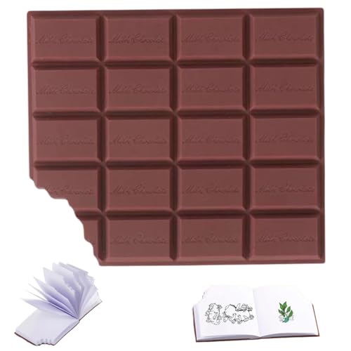 1pc Chocolate Cover Notepad Schokoladen Duftgeschmack Notepad Sticking Memo Pads kreative Sticky Note Meldung Padtasche Schreibbuch Schokoladen -Memo -Pads für School Stationery Geschenk von CAKEEYUM