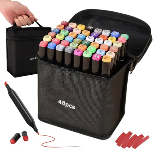 48pcs Graffiti-Marker Set Dual Tipp von CAKEEYUM