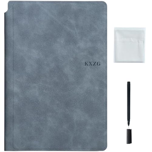 Dry-Löschen-Notizbuch, 6.5x9.5 PU-Leder tragbares Trockenlöschetafel, löschbares leichte Multi-Gebrauch-Whiteboard-Notizbuch für Schüler, Lehrer, Büropersonal Trockener Löschbücher tragbares Trocken von CAKEEYUM