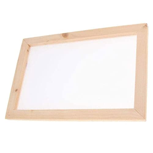 Holzpapier Mesh -Rahmenform -Bildschirmschilddelte Werkzeuge zum DIY -Crafting -Papierherstellung 20x30 cm Papermaking Screenwooden Paper Making Frame Deckle von CAKEEYUM