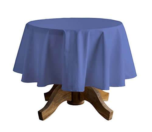 CALICOT Bel Air Blue Tischdecke aus 100% Baumwolle, vorgewaschen und vorgeschrumpft, perfekt für Zuhause | Speisen | Tischplatte| Partydekoration, Baumwolle, (Runden, 160 cm) von CALICOT