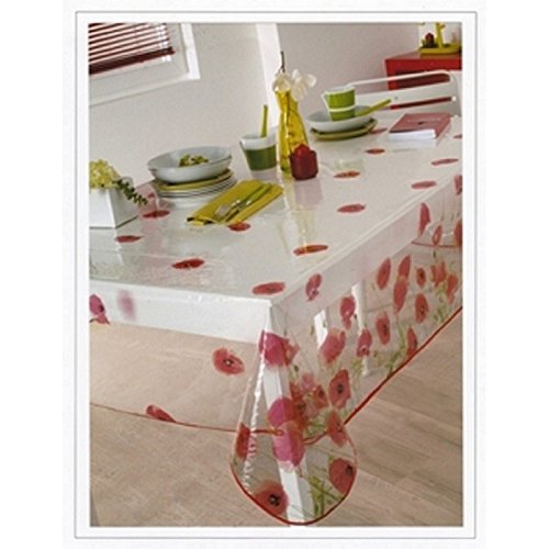 CALITEX Red Poppy Tischdecke PVC rot, PVC, rot, 250x140 cm von CALITEX