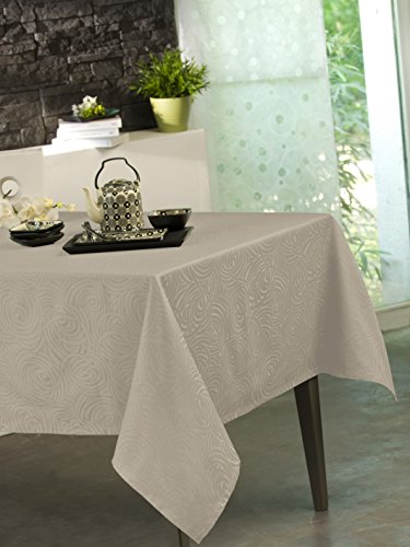 CALITEX Stacy Tischdecke Polyester Grau Perle 200 x 150 cm von CALITEX