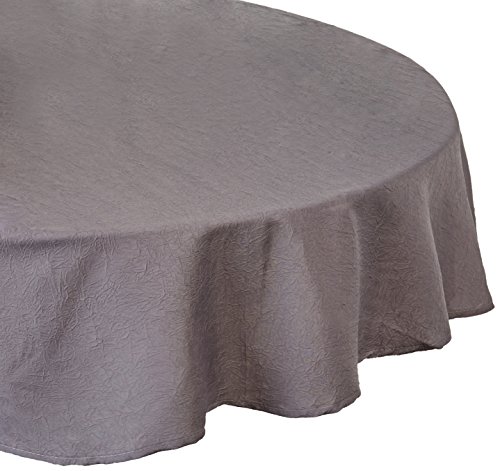 CALITEX TAFT Knittereffekt Tischdecke Polyester Taupe 250 x 150 cm von CALITEX