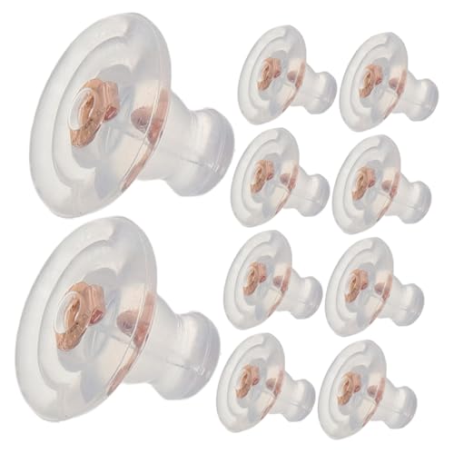 CALLARON 10 Stück Ohrring Verschlüsse Aus Gummi Weich Transparent Für Ohrstecker Silikon Ohrring Verschlüsse Ersatz Sicherheits Rückenstopper von CALLARON