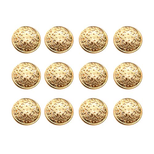 CALLARON 30 Pcs Runde Hohle Metallknöpfe - 20 Mm Leichte Goldene Flachmantelknöpfe Ersatzknöpfe Für Jacken Hosen Taschen Mäntel Jacken Hemden Hosen Und Nähen von CALLARON