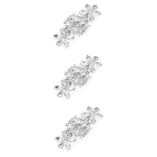 CALLARON 3st Strass-aufkleber Stickerei Kleid Strass Applikation Brautschärpe Braut- Hochzeitsgürtel Schal Für Damen Ausgestellte Leggings Strasssteine Vlies Glitzergürtel Stifte Legierung von CALLARON